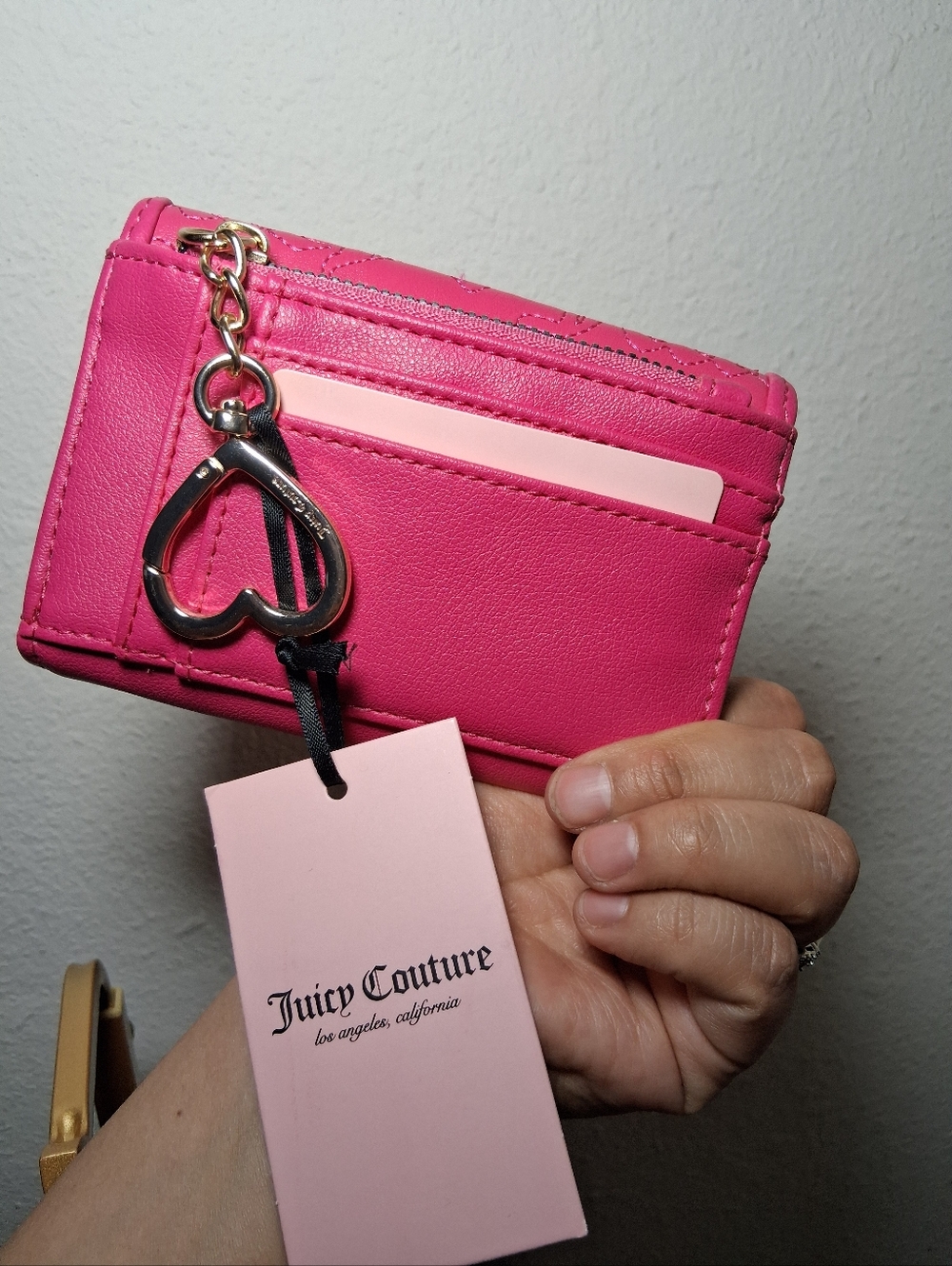 NWT Juicy Couture Trifold Hot Pink Wallet - Picture 3 of 5